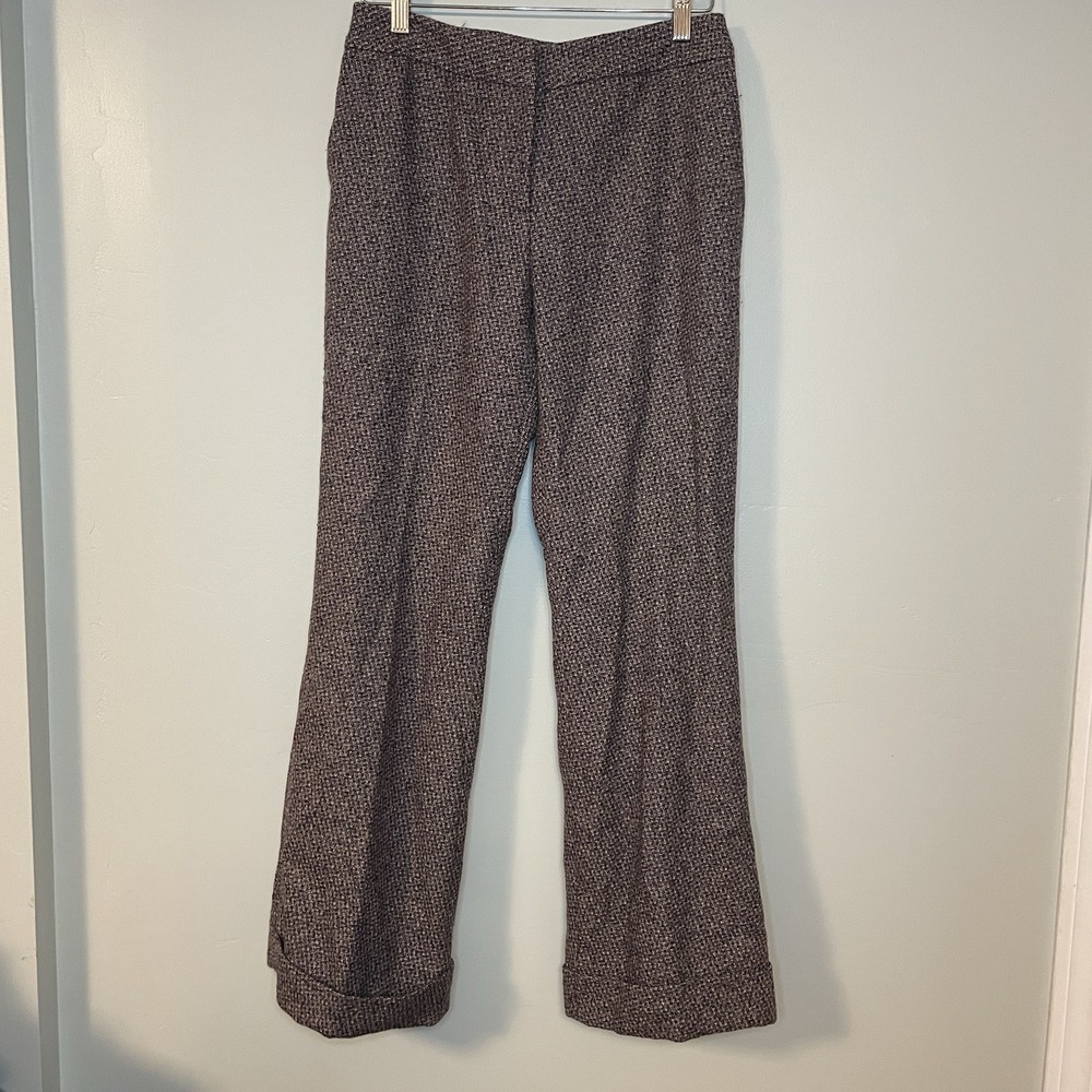 Trousers‎ Etc Purple Tweed Wool Blend Pants Size 4 Business Casual